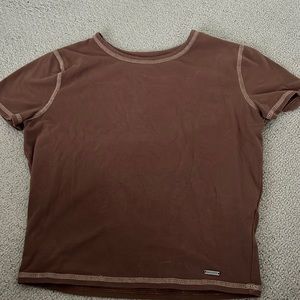 brown hollister crop top